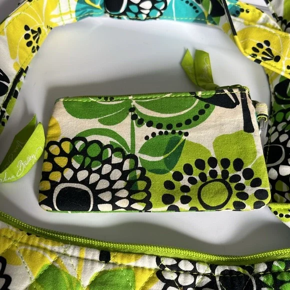 Vera Bradley Retired Lime Up Hipster Cross Body Purse & coin Purse Green Yellow - Picture 8 of 10